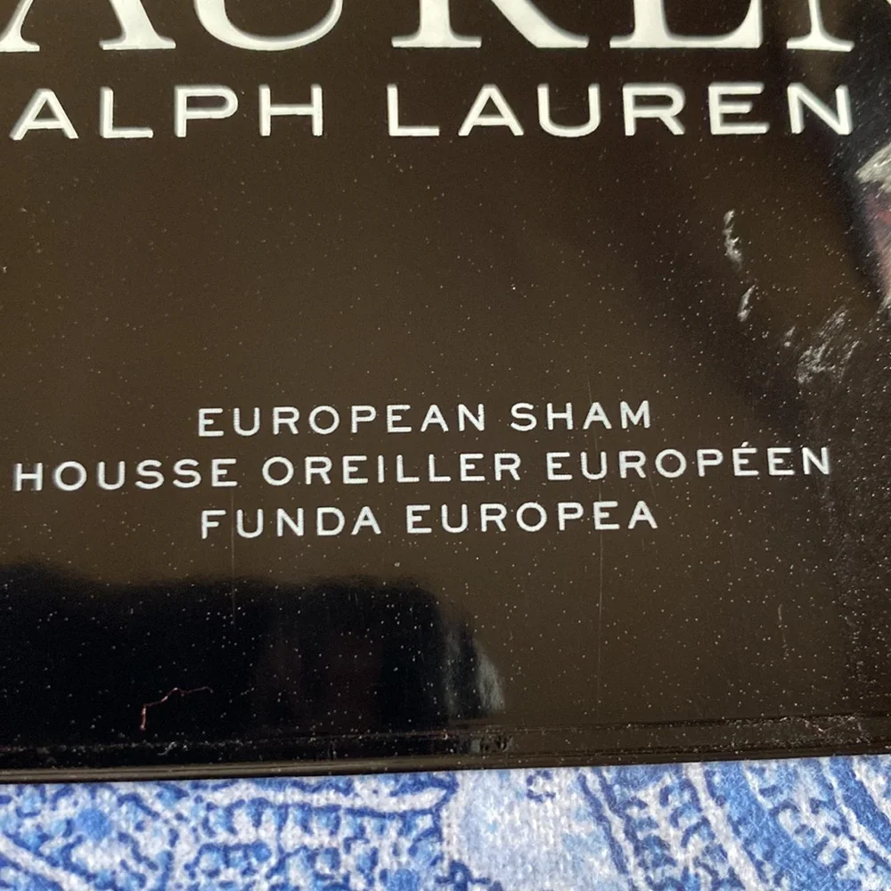 Ralph Lauren Bantry Paisley European Sham Blue & White.
